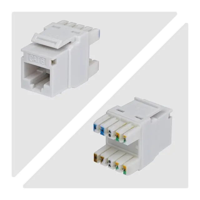Alt view image 3 of 6 - 24-PACK OF CAT6/CAT5E RJ45 UTP KEYSTONE JACKS IS IDEAL FOR PATCH PANELS AND WALL