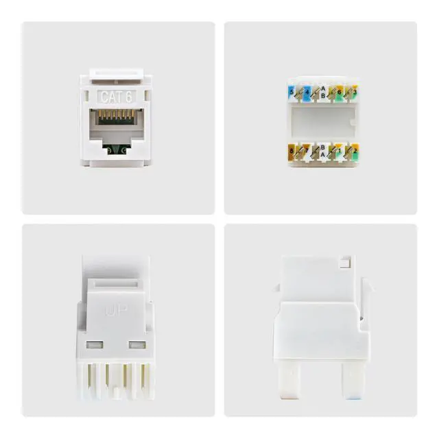 Alt view image 5 of 6 - 24-PACK OF CAT6/CAT5E RJ45 UTP KEYSTONE JACKS IS IDEAL FOR PATCH PANELS AND WALL