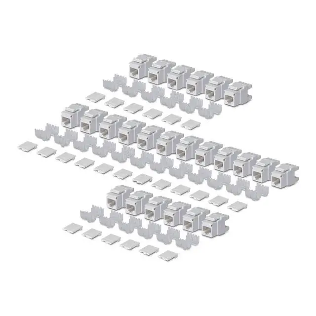 Alt view image 6 of 6 - 24-PACK OF CAT6/CAT5E RJ45 UTP KEYSTONE JACKS IS IDEAL FOR PATCH PANELS AND WALL