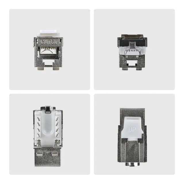 Alt view image 5 of 5 - 10-PACK OF SHIELDED CAT6A RJ45 STP KEYSTONE JACKS IS IDEAL FOR PATCH PANELS AND
