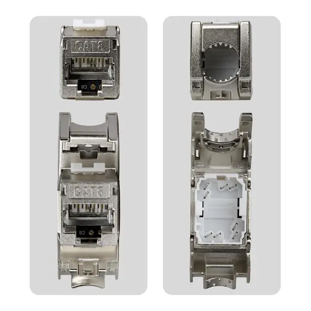 Alt view image 6 of 7 - 6-PACK OF SHIELDED CAT8 RJ45 STP KEYSTONE JACKS IS IDEAL FOR PATCH PANELS AND WA