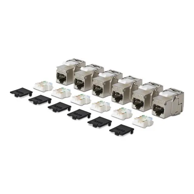 Alt view image 7 of 7 - 6-PACK OF SHIELDED CAT8 RJ45 STP KEYSTONE JACKS IS IDEAL FOR PATCH PANELS AND WA