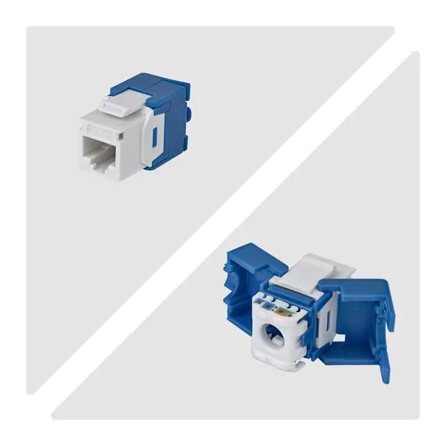 Alt view image 3 of 6 - 24-PACK OF CAT6 RJ45 UTP KEYSTONE JACKS IS IDEAL FOR PATCH PANELS AND WALL PLATE