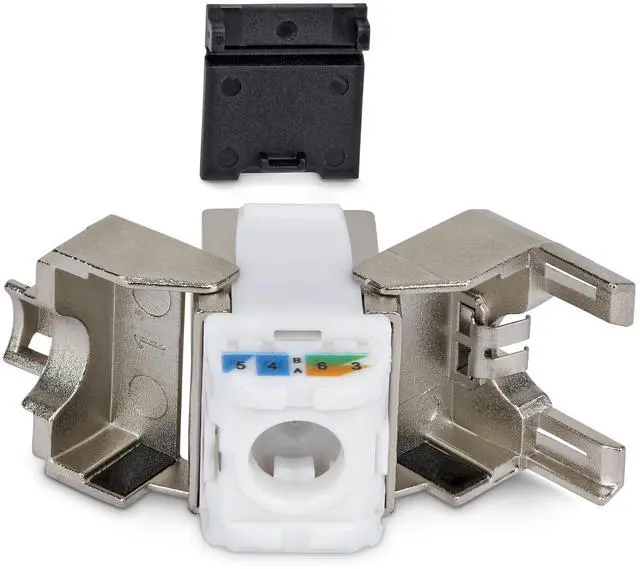 Alt view image 2 of 6 - 10-PACK OF SHIELDED CAT6A RJ45 STP KEYSTONE JACKS IS IDEAL FOR PATCH PANELS AND