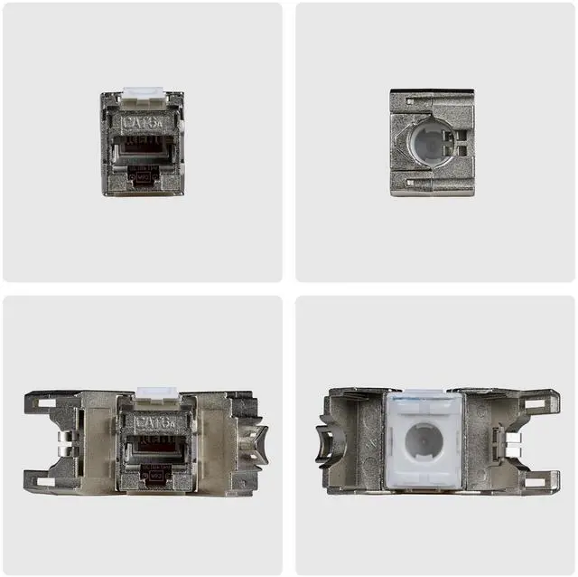 Alt view image 5 of 6 - 10-PACK OF SHIELDED CAT6A RJ45 STP KEYSTONE JACKS IS IDEAL FOR PATCH PANELS AND