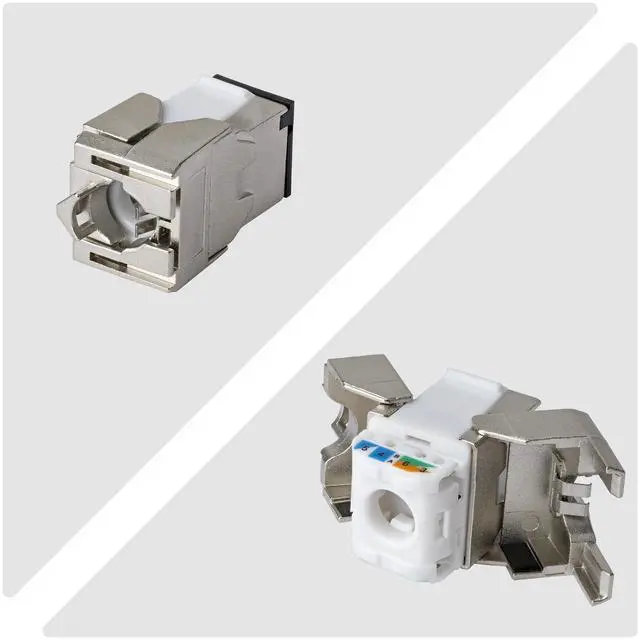 Alt view image 4 of 6 - 10-PACK OF SHIELDED CAT6A RJ45 STP KEYSTONE JACKS IS IDEAL FOR PATCH PANELS AND