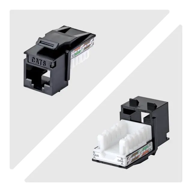 Alt view image 2 of 5 - 24-PACK OF CAT6/CAT5E RJ45 UTP KEYSTONE JACKS IS IDEAL FOR IN-WALL CABLE DROPS/W