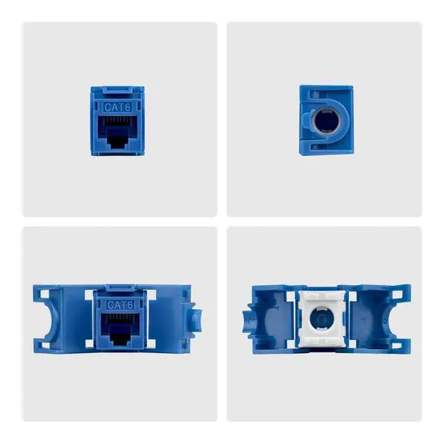Alt view image 5 of 5 - 24-PACK OF CAT6 RJ45 UTP KEYSTONE JACKS IS IDEAL FOR PATCH PANELS AND WALL PLATE