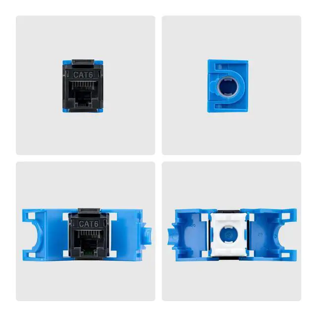 Alt view image 4 of 5 - 24-PACK OF CAT6 RJ45 UTP KEYSTONE JACKS IS IDEAL FOR PATCH PANELS AND WALL PLATE