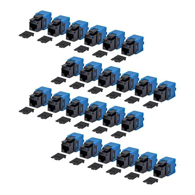 Alt view image 5 of 5 - 24-PACK OF CAT6 RJ45 UTP KEYSTONE JACKS IS IDEAL FOR PATCH PANELS AND WALL PLATE