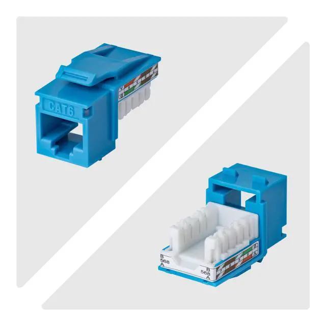 Alt view image 2 of 5 - 24-PACK OF CAT6/CAT5E RJ45 UTP KEYSTONE JACKS IS IDEAL FOR IN-WALL CABLE DROPS/W