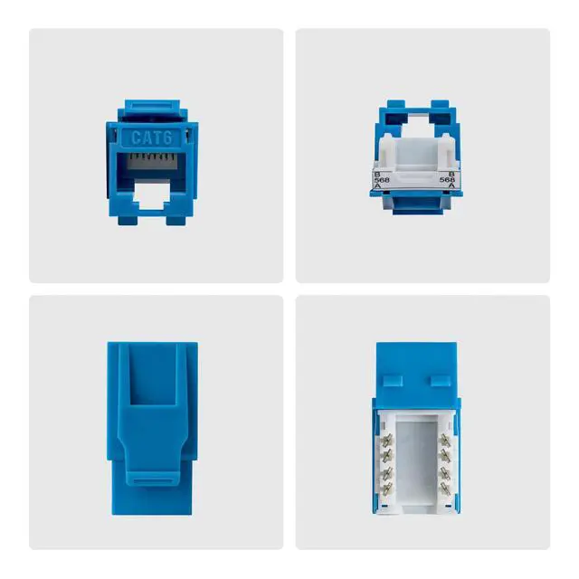 Alt view image 5 of 5 - 24-PACK OF CAT6/CAT5E RJ45 UTP KEYSTONE JACKS IS IDEAL FOR IN-WALL CABLE DROPS/W