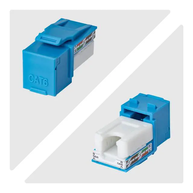 Alt view image 4 of 5 - 24-PACK OF CAT6/CAT5E RJ45 UTP KEYSTONE JACKS IS IDEAL FOR IN-WALL CABLE DROPS/W