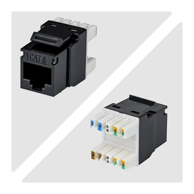 Alt view image 3 of 5 - 24-PACK OF CAT6/CAT5E RJ45 UTP KEYSTONE JACKS IS IDEAL FOR PATCH PANELS AND WALL