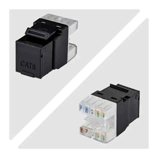 Alt view image 4 of 5 - 24-PACK OF CAT6/CAT5E RJ45 UTP KEYSTONE JACKS IS IDEAL FOR PATCH PANELS AND WALL