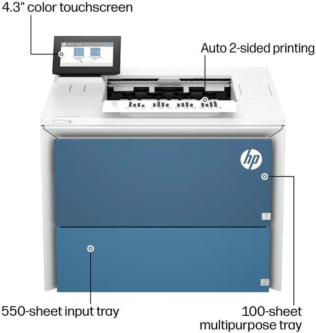 Alt view image 5 of 7 - HP PRINTER MONO SF LASERJET ENTERPRISE 6501DN
