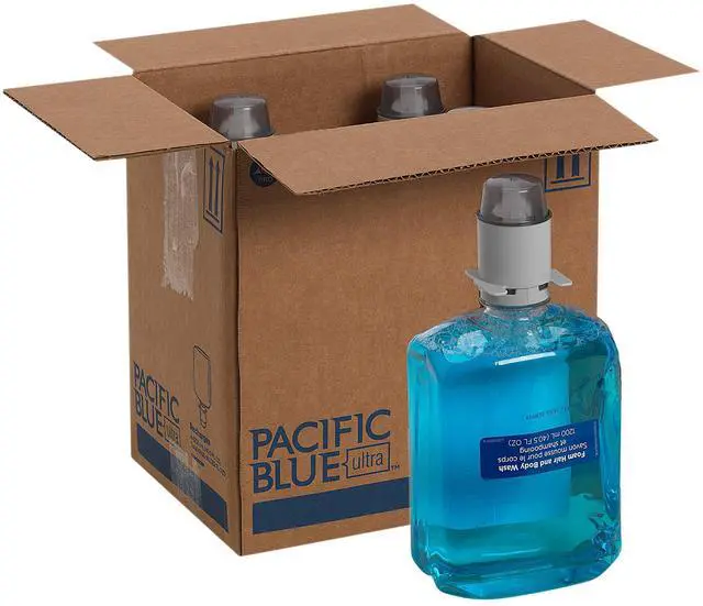 Main image of Georgia Pacific 43024 Pacific Blue Ultra Manual Dispenser Refill, Unscented, 1200ml Bottle, 4/carton