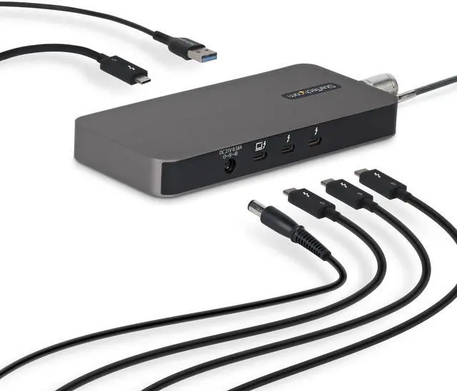 Alt view image 7 of 7 - StarTech 4-Port Thunderbolt 5 Hub with Thunderbolt Share KVM 80 / 120Gbps 8K Multi-Display 140W PD USB-A 10Gbps TB4 & USB4