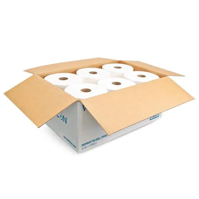 Alt view image 3 of 6 - 10 Inch TAD Roll Towels 1-Ply 10" x 700 ft White 6 Rolls/Carton VT8010