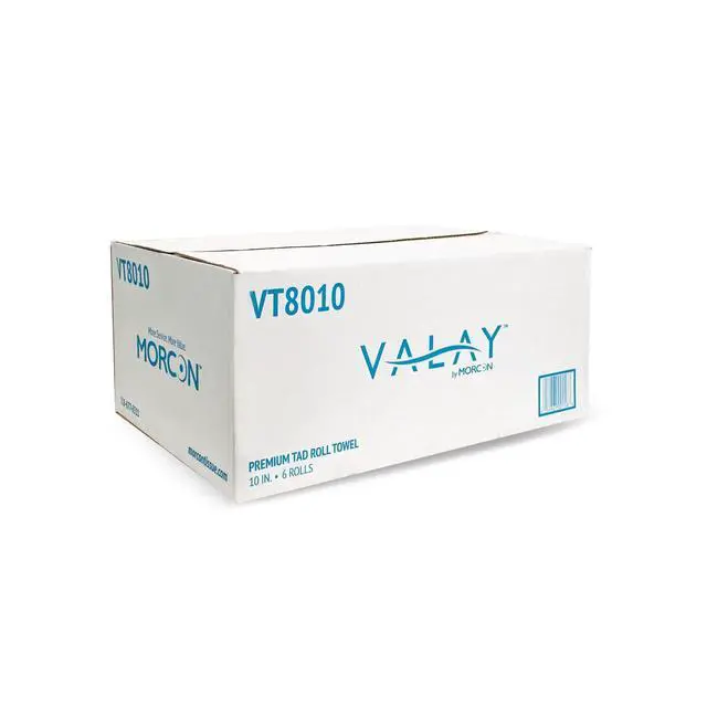 Alt view image 5 of 6 - 10 Inch TAD Roll Towels 1-Ply 10" x 700 ft White 6 Rolls/Carton VT8010