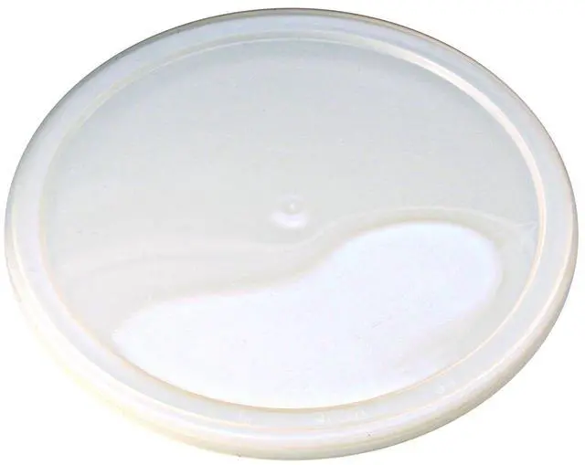 Main image of Pro Kal Polyethylene Flush Fill Round Deli Lids 4.6" Diameter Clear Plastic 500/Carton 000000000009505261