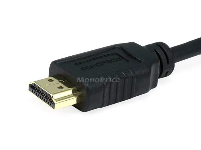 Alt view image 10 of 11 - Monoprice Standard HDMI Cable - 15 Feet - Black | With HDMI Micro Connector, 1080i @ 60Hz, 4.95Gbps, 34AWG