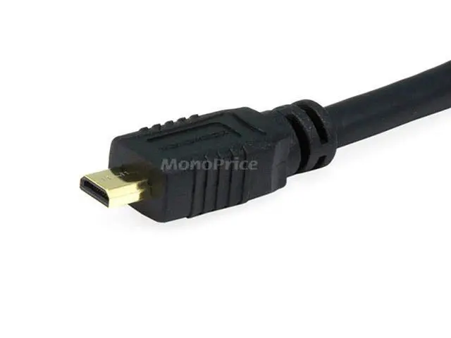 Alt view image 11 of 11 - Monoprice Standard HDMI Cable - 15 Feet - Black | With HDMI Micro Connector, 1080i @ 60Hz, 4.95Gbps, 34AWG