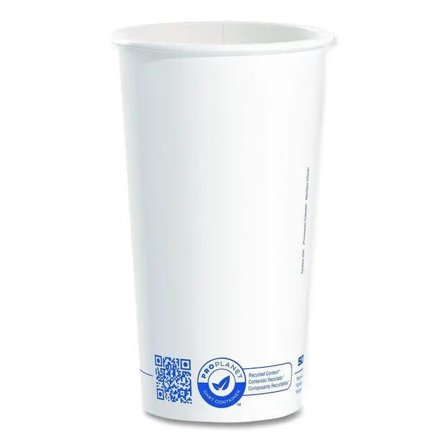 Main image of Recycled Content PCF Paper Hot Cups ProPlanet Seal 20 oz White/Blue 600/Carton 420RCPLANET