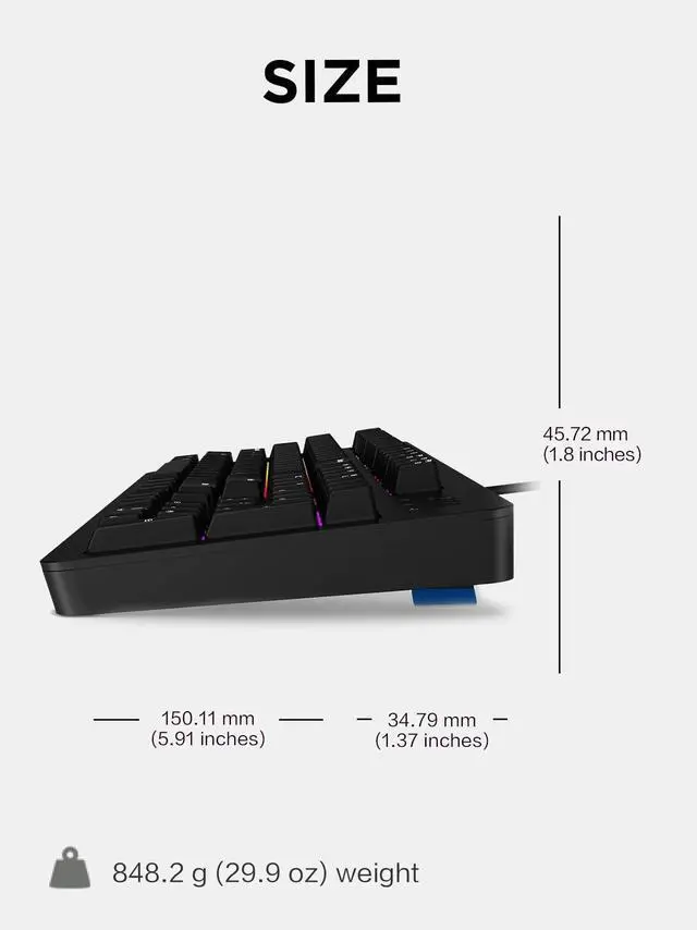 Alt view image 4 of 6 - Lenovo Legion K310 RGB Gaming Keyboard US English GY41N91873