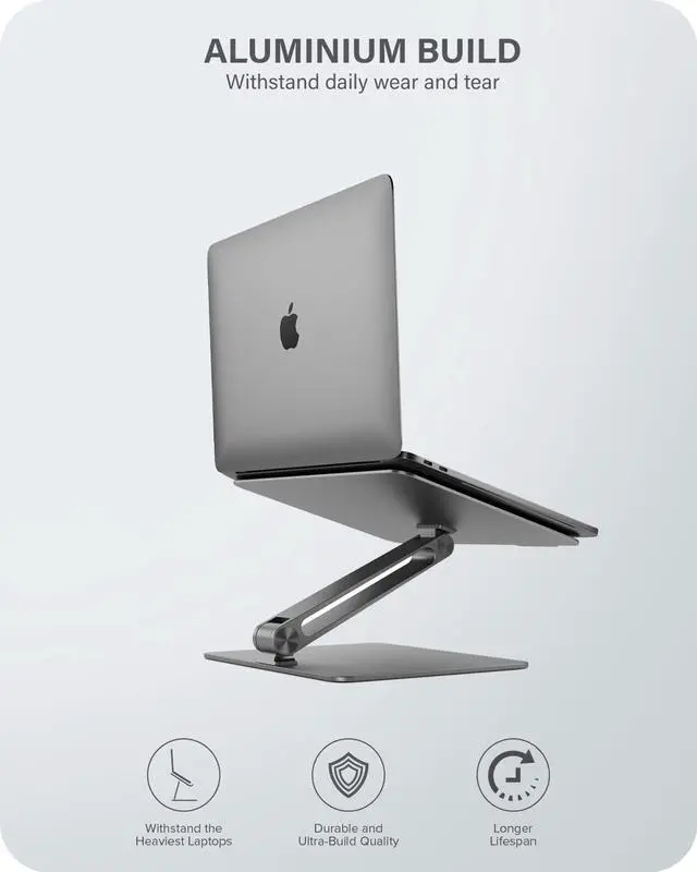 Alt view image 6 of 7 - ALOGIC Elite Adjustable Laptop Stand, Ergonomic Riser Aluminium Design, Portable and Sturdy