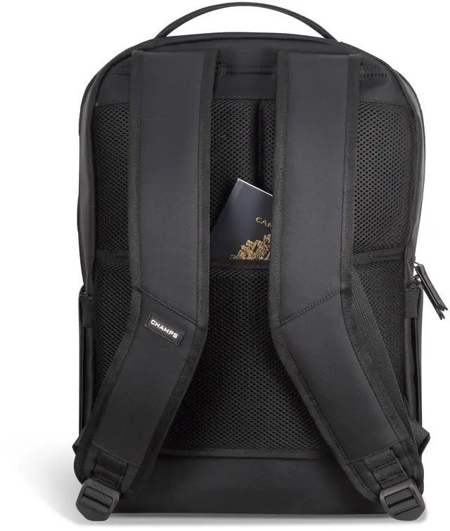 Alt view image 2 of 7 - Champs Onyx Carrying Case Backpack for 11" to 15.6" Notebook Black TB1006BLACK