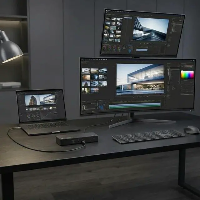 Alt view image 12 of 13 - CODi CentroT4 10-in-1 Thunderbolt 4 Docking Station - for Notebook, Workstation, Monitor, Headset, Tablet PC, Smartphone - Charging Capability - Thunderbolt 4 - 2 Displays Supported - 8K @ 30Hz, 4K @