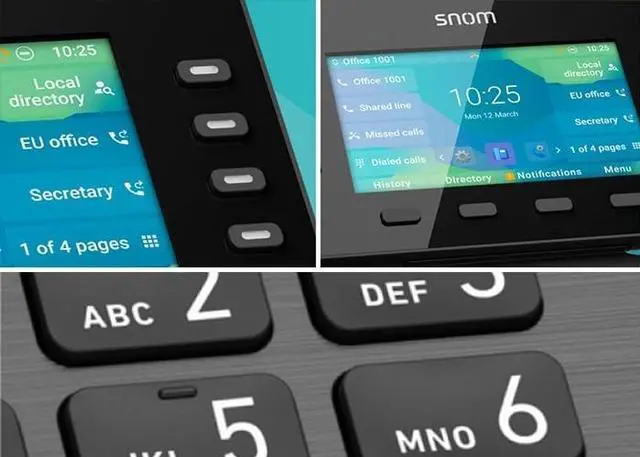 Alt view image 3 of 7 - SNOM D862 Phone Black