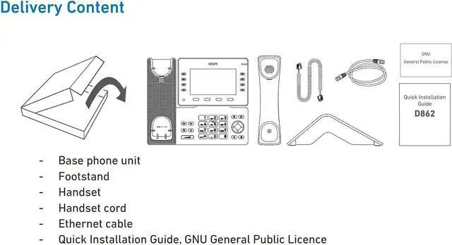 Alt view image 4 of 7 - SNOM D862 Phone Black