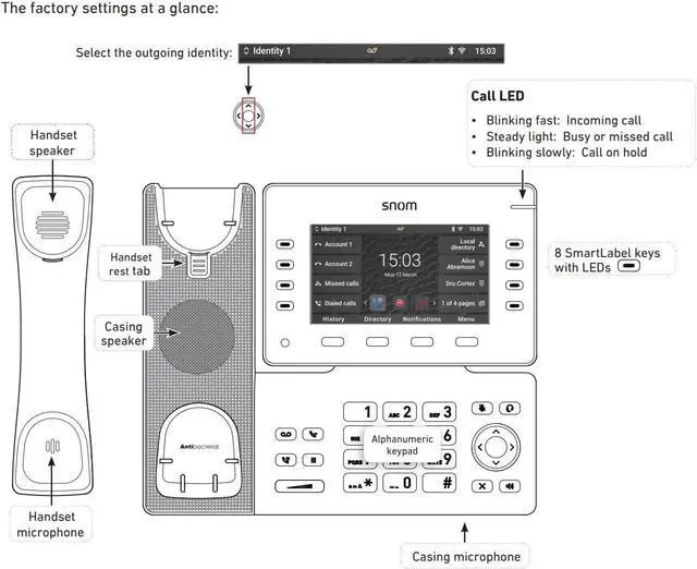 Alt view image 6 of 7 - SNOM D862 Phone Black