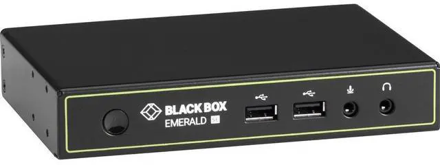 Main image of Black Box KVM-over-IP Receiver Dual-Monitor DVI-D USB 2.0 Audio RJ45 EMD2002SER