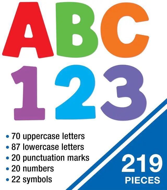 Alt view image 4 of 6 - EZ Letter Combo Packs 4" Tall Assorted Color Splash Character Colors 219 Pieces 130098