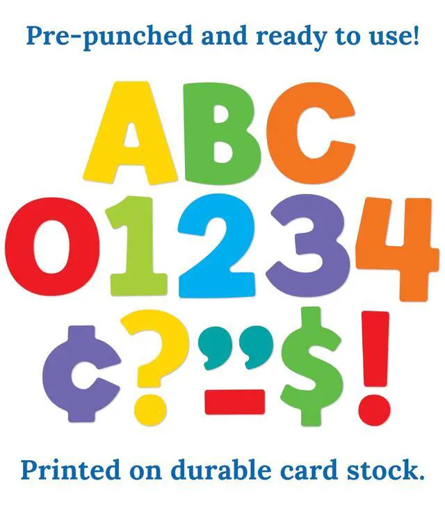 Alt view image 5 of 6 - EZ Letter Combo Packs 4" Tall Assorted Color Splash Character Colors 219 Pieces 130098