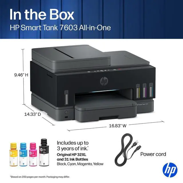 Alt view image 4 of 7 - HP Smart Tank 7603 Wireless AiO Ink Tank Printer D34F7A