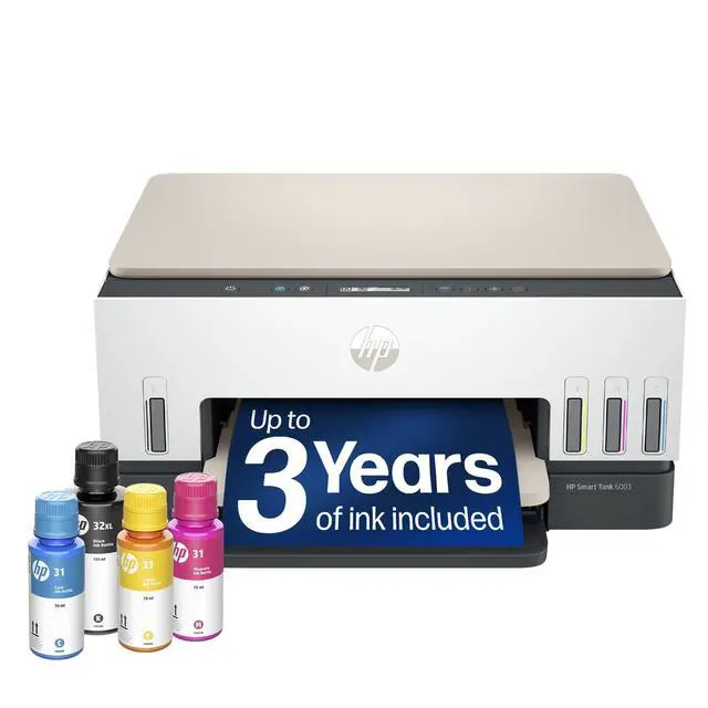 Alt view image 7 of 13 - HP Smart Tank 6003 All-in-One Inkjet Printer, Color Mobile Print, Scan, Copy,