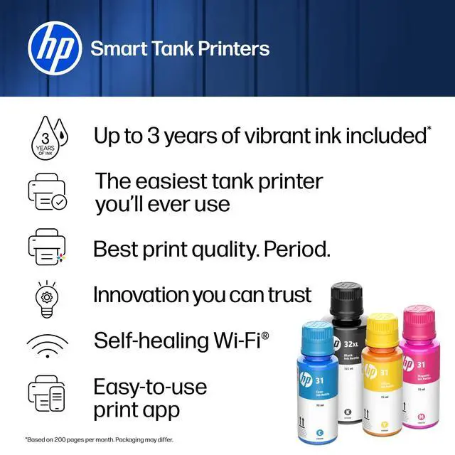 Alt view image 8 of 13 - HP Smart Tank 6003 All-in-One Inkjet Printer, Color Mobile Print, Scan, Copy,