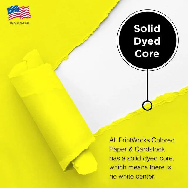 Alt view image 5 of 7 - Color Cardstock 65 lb Cover Weight 8.5 x 11 Lemon Yellow 250/Ream 00113