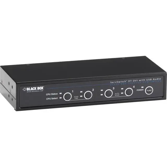 Alt view image 3 of 3 - Dvi-D Single-Head Desktop Kvm Switch - Bidirectional Usb, Audio, 4-Port, Gsa, Ta