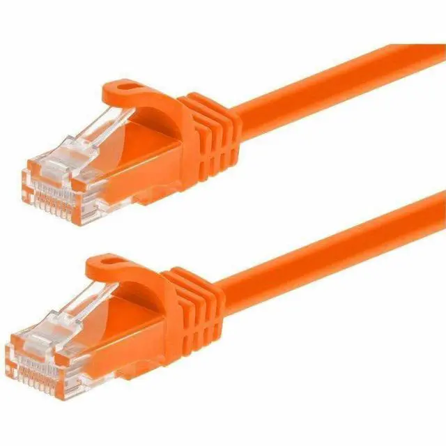 Alt view image 10 of 12 - Monoprice Cat5e Ethernet Patch Cable - 3 Feet - Orange | Network Internet Cord - Snagless RJ45, Stranded, 350Mhz, UTP, Pure Bare Copper Wire, 24AWG - Flexboot Series