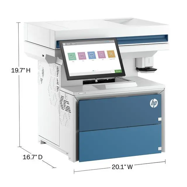 Alt view image 5 of 7 - HP LaserJet Enterprise 5602zfw Wired Laser Multifunction Printer Monochrome 675S5ABGJ