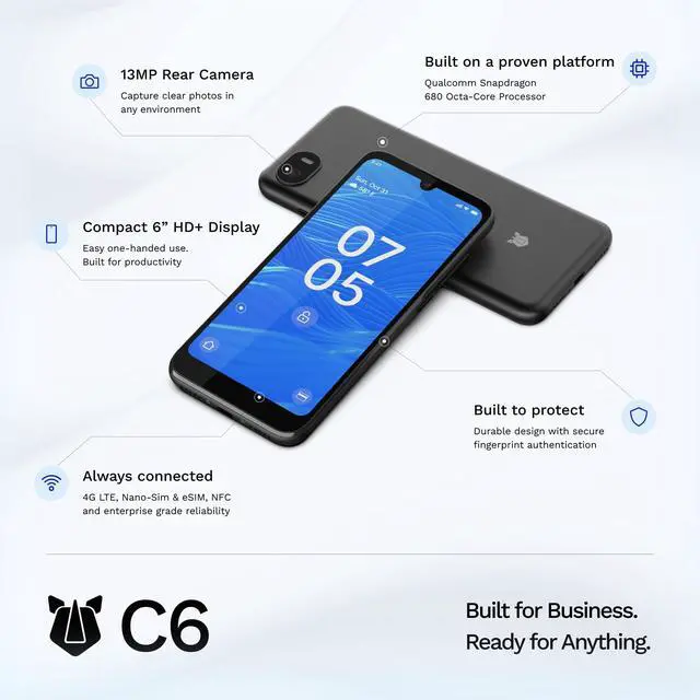 Alt view image 2 of 6 - RHINO C6 - 6 IN. LTE ENTEPRISE GRADE HANDSET SOCIAL MOBILE
