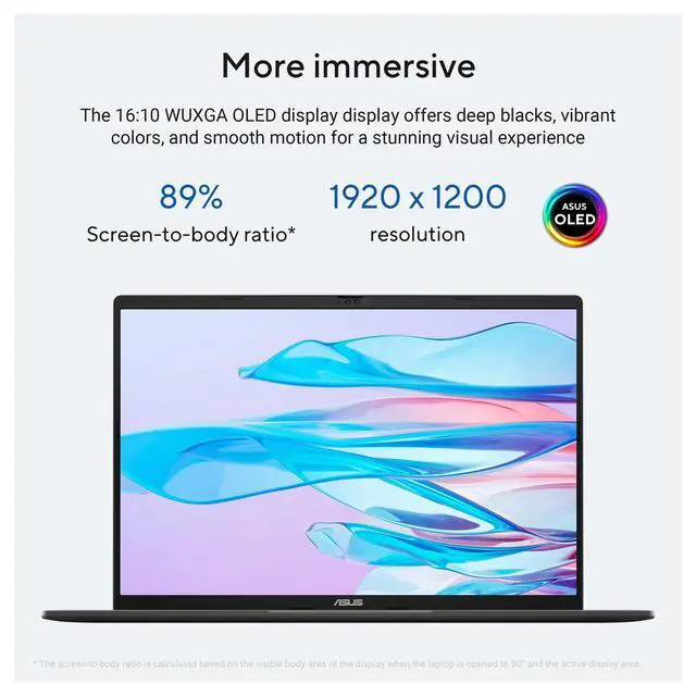 Alt view image 11 of 14 - Asus Vivobook S16 S3607 S3607AA-DS99 16" Copilot+ PC Notebook - WUXGA - Intel Core Ultra 9 386H - 32 GB - 1 TB SSD - Intel Chip - 1920 x 1200 - Windows 11 Home - Intel - Tru2Life - 25 Hours Batte