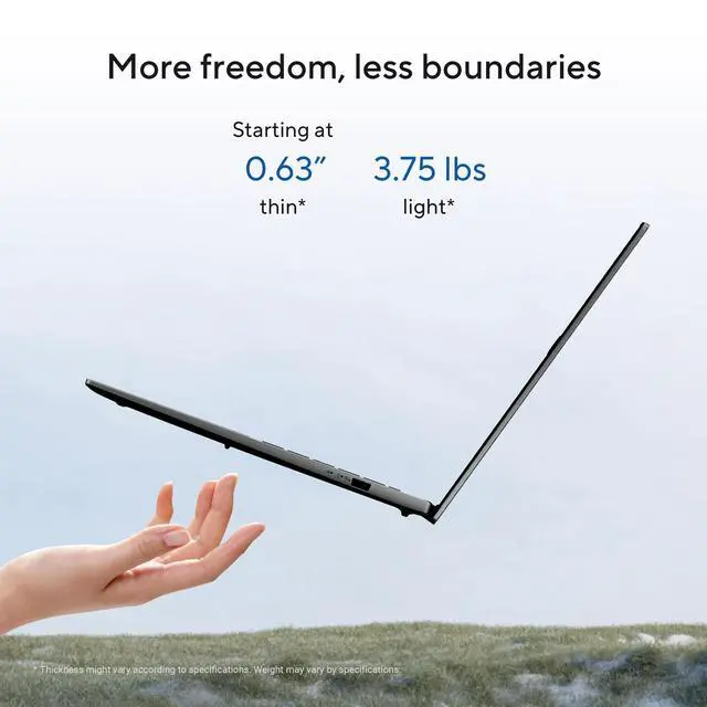 Alt view image 13 of 14 - Asus Vivobook S16 S3607 S3607AA-DS99 16" Copilot+ PC Notebook - WUXGA - Intel Core Ultra 9 386H - 32 GB - 1 TB SSD - Intel Chip - 1920 x 1200 - Windows 11 Home - Intel - Tru2Life - 25 Hours Batte