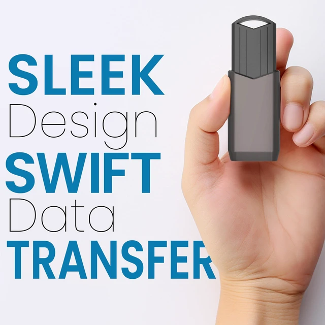 Alt view image 3 of 8 - Centon DataStick Push High Speed USB 3.2 Gen2 - Graphite - 1TB - R/W 1000/800 - S1-U3.2J2-1T