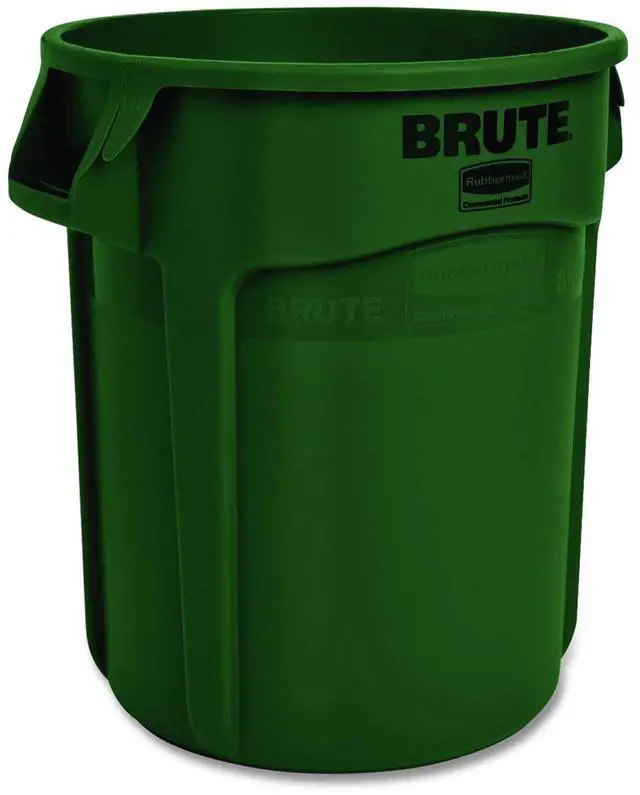 Alt view image 7 of 13 - RUBBERMAID FG262000DGRN Brute 20 gal. Green Polyethylene Round Utility Container